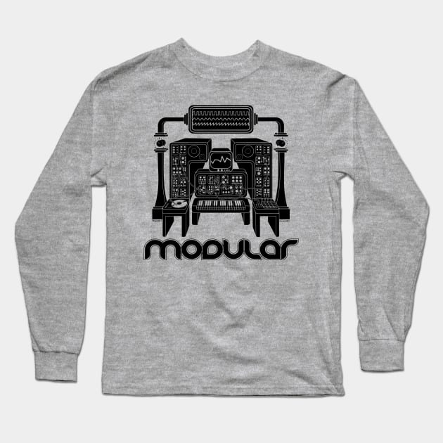 Modular Synthesizer Musician Long Sleeve T-Shirt by Mewzeek_T